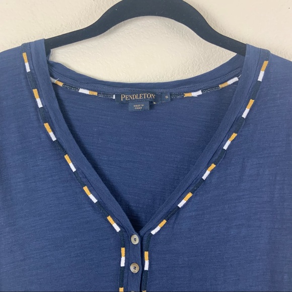 Pendleton Navy Cotton Tee - Picture 5 of 7